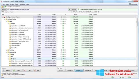 لقطة شاشة GoodSync لنظام التشغيل Windows 8.1