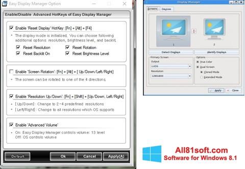 لقطة شاشة Easy Display Manager لنظام التشغيل Windows 8.1