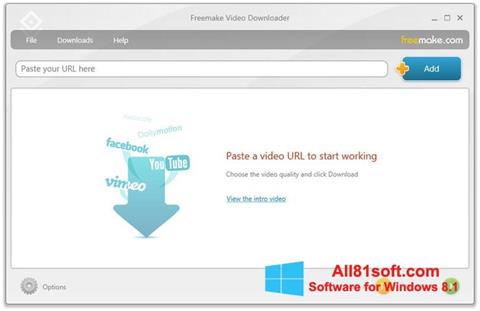 لقطة شاشة Freemake Video Downloader لنظام التشغيل Windows 8.1