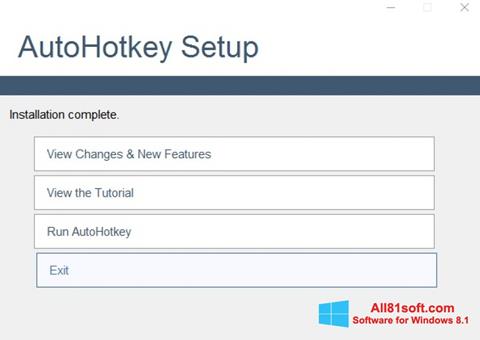 لقطة شاشة AutoHotkey لنظام التشغيل Windows 8.1