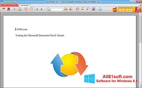 لقطة شاشة DocX Reader لنظام التشغيل Windows 8.1